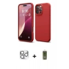 MARSİLYAN™- iPhone 16 Pro Max Kılıf Ahenk Serisi - Siyah Joko Magic 5D Hayalet Cam + Gümüş Pers Alüminyum Kamera Lens