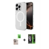 MARSİLYAN™- iPhone 16 Pro Max Kılıf Ahenk Yansıma Prime - Şeffaf 360 Full Body Arka Koruyucu + Raze Metal Kamera Lens - NLGY