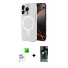 MARSİLYAN™- iPhone 16 Pro Max Kılıf Ahenk Yansıma Prime - Siyah 360 Mat Full Body Arka Koruyucu + Raze Metal Kamera Lens - BZ