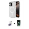 MARSİLYAN™- iPhone 16 Pro Max Kılıf Ahenk Yansıma Prime - Siyah 360 Mat Full Body Arka Koruyucu + Bilvis Titan Kamera Lens - TMGI