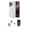 MARSİLYAN™- iPhone 16 Pro Max Kılıf Ahenk Yansıma Prime - Siyah 360 Mat Full Body Arka Koruyucu + Raze Metal Kamera Lens - NLGY