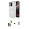 MARSİLYAN™- iPhone 16 Pro Max Kılıf Ahenk Yansıma Prime - Siyah Bilvis 3D Cam Ekran Koruyucu + Çöl Titanyum Raze Metal Kamera Lens