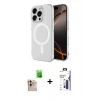 MARSİLYAN™- iPhone 16 Pro Max Kılıf Ahenk Yansıma Prime - Siyah Bilvis 3X AR Hayalet Cam Ekran Koruyucu + Raze Metal Kamera Lens - NLGY