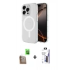 MARSİLYAN™- iPhone 16 Pro Max Kılıf Ahenk Yansıma Prime - Siyah Bilvis 3X AR Hayalet Cam Ekran Koruyucu + Raze Metal Kamera Lens - CLTM