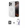 MARSİLYAN™- iPhone 16 Pro Max Kılıf Ahenk Yansıma Prime - Siyah Bilvis 3X AR HD Cam Ekran Koruyucu + PVD Metal Kamera Lens - SH