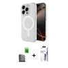 MARSİLYAN™- iPhone 16 Pro Max Kılıf Ahenk Yansıma Prime - Siyah Bilvis 3X AR HD Cam Ekran Koruyucu + Raze Metal Kamera Lens - SH