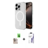 MARSİLYAN™- iPhone 16 Pro Max Kılıf Ahenk Yansıma Prime - Siyah Bilvis 3X AR HD Cam Ekran Koruyucu + Raze Metal Kamera Lens - NLGY