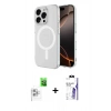 MARSİLYAN™- iPhone 16 Pro Max Kılıf Ahenk Yansıma Prime - Siyah Bilvis 3X AR HD Cam Ekran Koruyucu + Raze Metal Kamera Lens - BZ