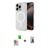 MARSİLYAN™- iPhone 16 Pro Max Kılıf Ahenk Yansıma Prime - Siyah Bilvis Hayalet Cam Ekran Koruyucu + Raze Metal Kamera Lens - NLGY