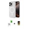 MARSİLYAN™- iPhone 16 Pro Max Kılıf Ahenk Yansıma Prime - Siyah Buffer Cam Ekran Koruyucu + Raze Metal Kamera Lens - BZ