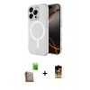 MARSİLYAN™- iPhone 16 Pro Max Kılıf Ahenk Yansıma Prime - Siyah Buffer Cam Ekran Koruyucu + Raze Metal Kamera Lens - CLTM
