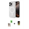 MARSİLYAN™- iPhone 16 Pro Max Kılıf Ahenk Yansıma Prime - Siyah Buffer Cam Ekran Koruyucu + Raze Metal Kamera Lens - NLGY