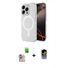 MARSİLYAN™- iPhone 16 Pro Max Kılıf Ahenk Yansıma Prime - Siyah Buffer Hayalet Cam Ekran Koruyucu + Raze Metal Kamera Lens - NLGY