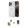 MARSİLYAN™- iPhone 16 Pro Max Kılıf Ahenk Yansıma Prime - Siyah Buffer Hayalet Cam Ekran Koruyucu + Raze Metal Kamera Lens - CLTM