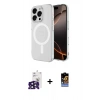 MARSİLYAN™- iPhone 16 Pro Max Kılıf Ahenk Yansıma Prime - Siyah Buffer Hayalet Cam Ekran Koruyucu + Siyah Bilvis Titan Kamera Lens