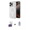 MARSİLYAN™- iPhone 16 Pro Max Kılıf Ahenk Yansıma Prime - Siyah Joko Magic 5D Cam + Bilvis Titan Kamera Lens - SH