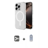 MARSİLYAN™- iPhone 16 Pro Max Kılıf Ahenk Yansıma Prime - Siyah Joko Magic 5D Cam + PVD Metal Kamera Lens - GS