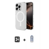 MARSİLYAN™- iPhone 16 Pro Max Kılıf Ahenk Yansıma Prime - Siyah Joko Magic 5D Cam + PVD Metal Kamera Lens - SH