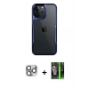 MARSİLYAN™- iPhone 16 Pro Max Kılıf Akış Çizgi Koleksiyonu - Şeffaf 360 Full Body Arka Koruyucu + Pers Alüminyum Kamera Lens - GI