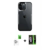 MARSİLYAN™- iPhone 16 Pro Max Kılıf Akış Çizgi Koleksiyonu - Şeffaf 360 Full Body Arka Koruyucu + Raze Metal Kamera Lens - BZ