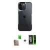 MARSİLYAN™- iPhone 16 Pro Max Kılıf Akış Çizgi Koleksiyonu - Şeffaf 360 Full Body Arka Koruyucu + Raze Metal Kamera Lens - CLTM