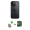 MARSİLYAN™- iPhone 16 Pro Max Kılıf Akış Çizgi Koleksiyonu - Şeffaf 360 Full Body Arka Koruyucu + Raze Metal Kamera Lens - CLTM