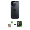 MARSİLYAN™- iPhone 16 Pro Max Kılıf Akış Çizgi Koleksiyonu - Şeffaf 360 Full Body Arka Koruyucu + Raze Metal Kamera Lens - CLTM