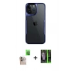 MARSİLYAN™- iPhone 16 Pro Max Kılıf Akış Çizgi Koleksiyonu - Şeffaf 360 Full Body Arka Koruyucu + Raze Metal Kamera Lens - NLGY