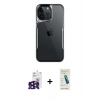 MARSİLYAN™- iPhone 16 Pro Max Kılıf Akış Çizgi Koleksiyonu - Şeffaf Pasifik Cam Ekran Koruyucu + Bilvis Titan Kamera Lens - SH