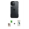 MARSİLYAN™- iPhone 16 Pro Max Kılıf Akış Çizgi Koleksiyonu - Şeffaf Pasifik Cam Ekran Koruyucu + Raze Metal Kamera Lens - NLGY