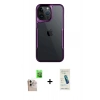 MARSİLYAN™- iPhone 16 Pro Max Kılıf Akış Çizgi Koleksiyonu - Şeffaf Pasifik Cam Ekran Koruyucu + Raze Metal Kamera Lens - NLGY