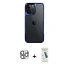 MARSİLYAN™- iPhone 16 Pro Max Kılıf Akış Çizgi Koleksiyonu - Şeffaf Pasifik Cam Ekran Koruyucu + Pers Alüminyum Kamera Lens - GI