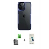MARSİLYAN™- iPhone 16 Pro Max Kılıf Akış Çizgi Koleksiyonu - Şeffaf Pasifik Cam Ekran Koruyucu + Raze Metal Kamera Lens - SH