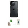 MARSİLYAN™- iPhone 16 Pro Max Kılıf Akış Çizgi Koleksiyonu - Şeffaf Pasifik Cam Ekran Koruyucu + Raze Metal Kamera Lens - CLTM