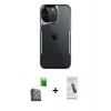 MARSİLYAN™- iPhone 16 Pro Max Kılıf Akış Çizgi Koleksiyonu - Şeffaf Pasifik Cam Ekran Koruyucu + Raze Metal Kamera Lens - SH