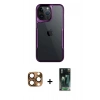 MARSİLYAN™- iPhone 16 Pro Max Kılıf Akış Çizgi Koleksiyonu - Siyah 360 Mat Full Body Arka Koruyucu + Pers Alüminyum Kamera Lens - CLTM