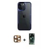 MARSİLYAN™- iPhone 16 Pro Max Kılıf Akış Çizgi Koleksiyonu - Siyah 360 Mat Full Body Arka Koruyucu + Pers Alüminyum Kamera Lens - CLTM