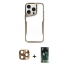 MARSİLYAN™- iPhone 16 Pro Max Kılıf Akış Çizgi Koleksiyonu - Siyah 360 Mat Full Body Arka Koruyucu + Pers Alüminyum Kamera Lens - CLTM