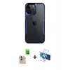 MARSİLYAN™- iPhone 16 Pro Max Kılıf Akış Çizgi Koleksiyonu - Siyah 3D Antistatik Seramik Nano Ekran Koruyucu + Raze Metal Kamera Lens - NLGY
