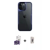 MARSİLYAN™- iPhone 16 Pro Max Kılıf Akış Çizgi Koleksiyonu - Siyah Bilvis 3D Cam Ekran Koruyucu + Bilvis Titan Kamera Lens - SH