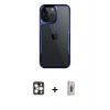 MARSİLYAN™- iPhone 16 Pro Max Kılıf Akış Çizgi Koleksiyonu - Siyah Bilvis 3D Cam Ekran Koruyucu + PVD Metal Kamera Lens - GD