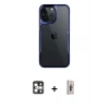 MARSİLYAN™- iPhone 16 Pro Max Kılıf Akış Çizgi Koleksiyonu - Siyah Bilvis 3D Cam Ekran Koruyucu + PVD Metal Kamera Lens - GS