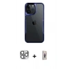 MARSİLYAN™- iPhone 16 Pro Max Kılıf Akış Çizgi Koleksiyonu - Siyah Bilvis 3D Cam Ekran Koruyucu + Pers Alüminyum Kamera Lens - GI
