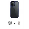 MARSİLYAN™- iPhone 16 Pro Max Kılıf Akış Çizgi Koleksiyonu - Siyah Bilvis 3D Cam Ekran Koruyucu + Pers Alüminyum Kamera Lens - GS