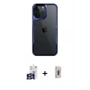 MARSİLYAN™- iPhone 16 Pro Max Kılıf Akış Çizgi Koleksiyonu - Siyah Bilvis 3D Cam Ekran Koruyucu + Bilvis Titan Kamera Lens - TMGI