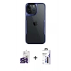 MARSİLYAN™- iPhone 16 Pro Max Kılıf Akış Çizgi Koleksiyonu - Siyah Bilvis 3X AR Hayalet Cam Ekran Koruyucu + Bilvis Titan Kamera Lens - SH