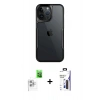 MARSİLYAN™- iPhone 16 Pro Max Kılıf Akış Çizgi Koleksiyonu - Siyah Bilvis 3X AR Hayalet Cam Ekran Koruyucu + Raze Metal Kamera Lens - BZ