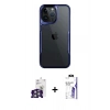 MARSİLYAN™- iPhone 16 Pro Max Kılıf Akış Çizgi Koleksiyonu - Siyah Bilvis 3X AR HD Cam Ekran Koruyucu + Bilvis Titan Kamera Lens - GS