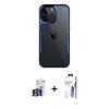 MARSİLYAN™- iPhone 16 Pro Max Kılıf Akış Çizgi Koleksiyonu - Siyah Bilvis 3X AR HD Cam Ekran Koruyucu + Bilvis Titan Kamera Lens - TMGI