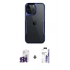 MARSİLYAN™- iPhone 16 Pro Max Kılıf Akış Çizgi Koleksiyonu - Siyah Bilvis 3X AR HD Cam Ekran Koruyucu + Bilvis Titan Kamera Lens - SH